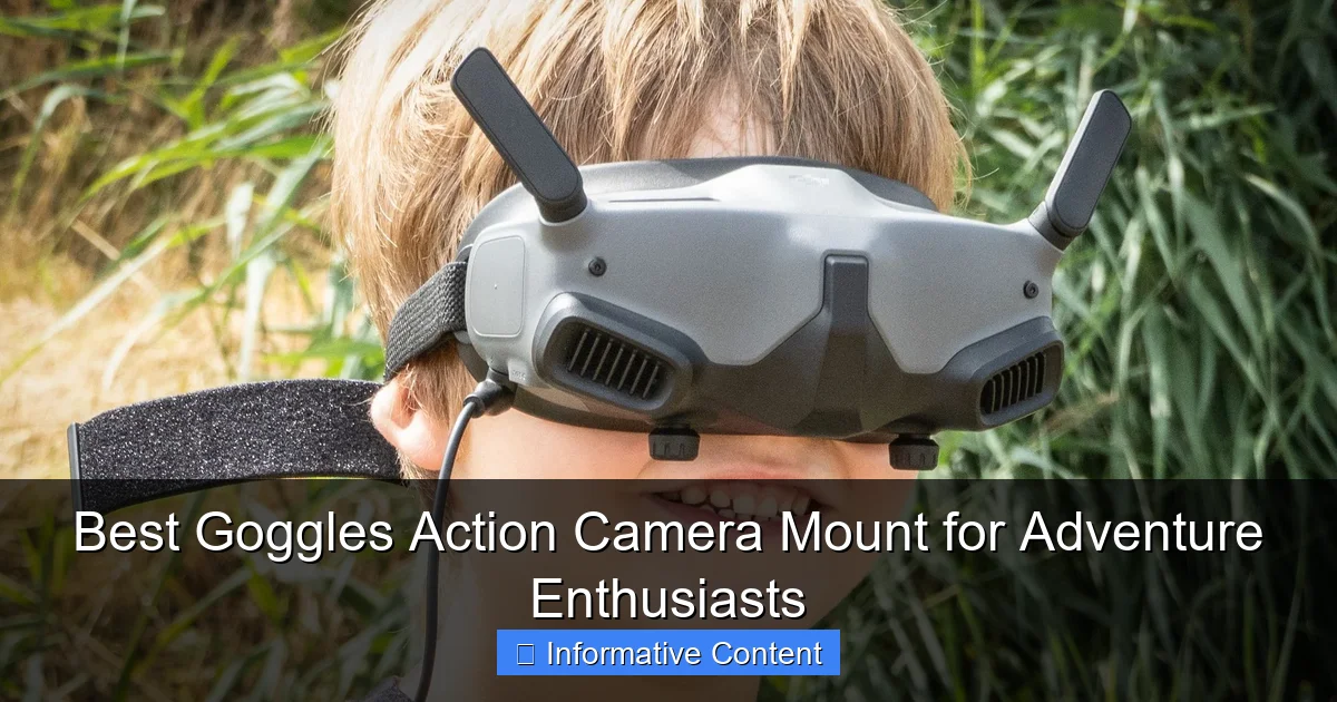 Best Goggles Action Camera Mount for Adventure Enthusiasts