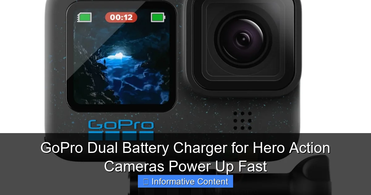 GoPro Dual Battery Charger for Hero Action Cameras Power Up Fast