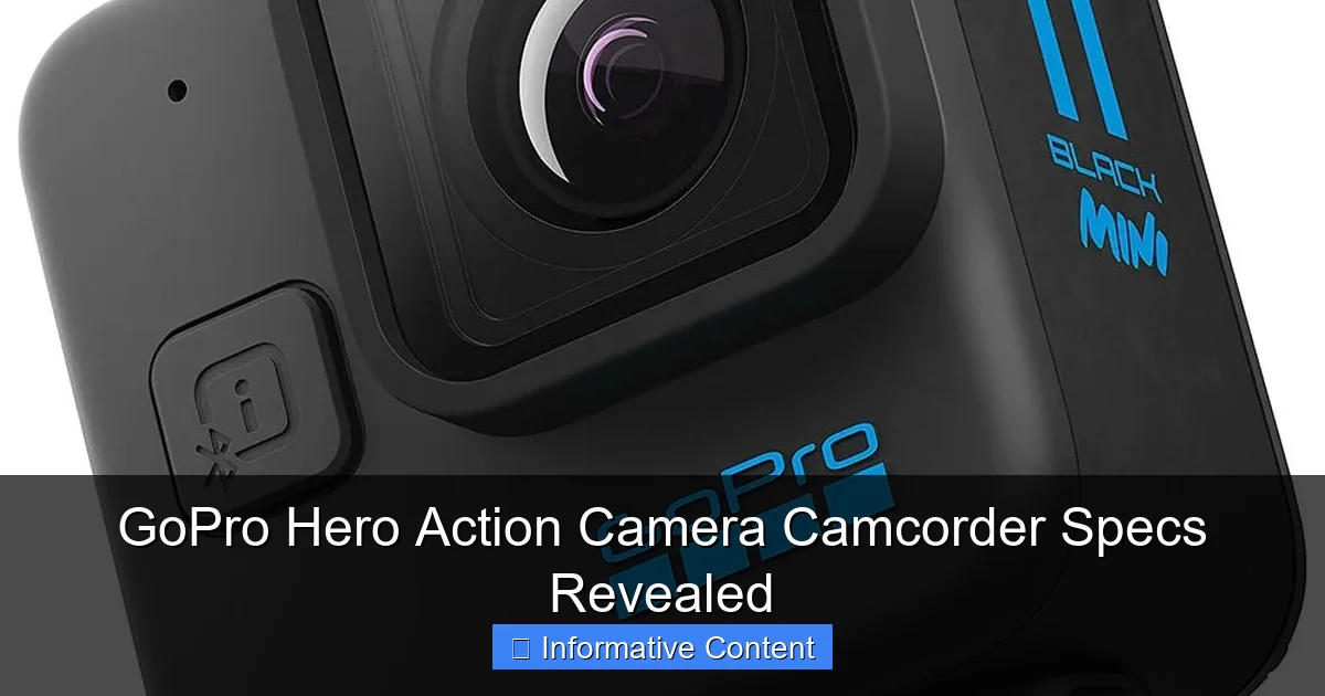 GoPro Hero Action Camera Camcorder Specs Revealed