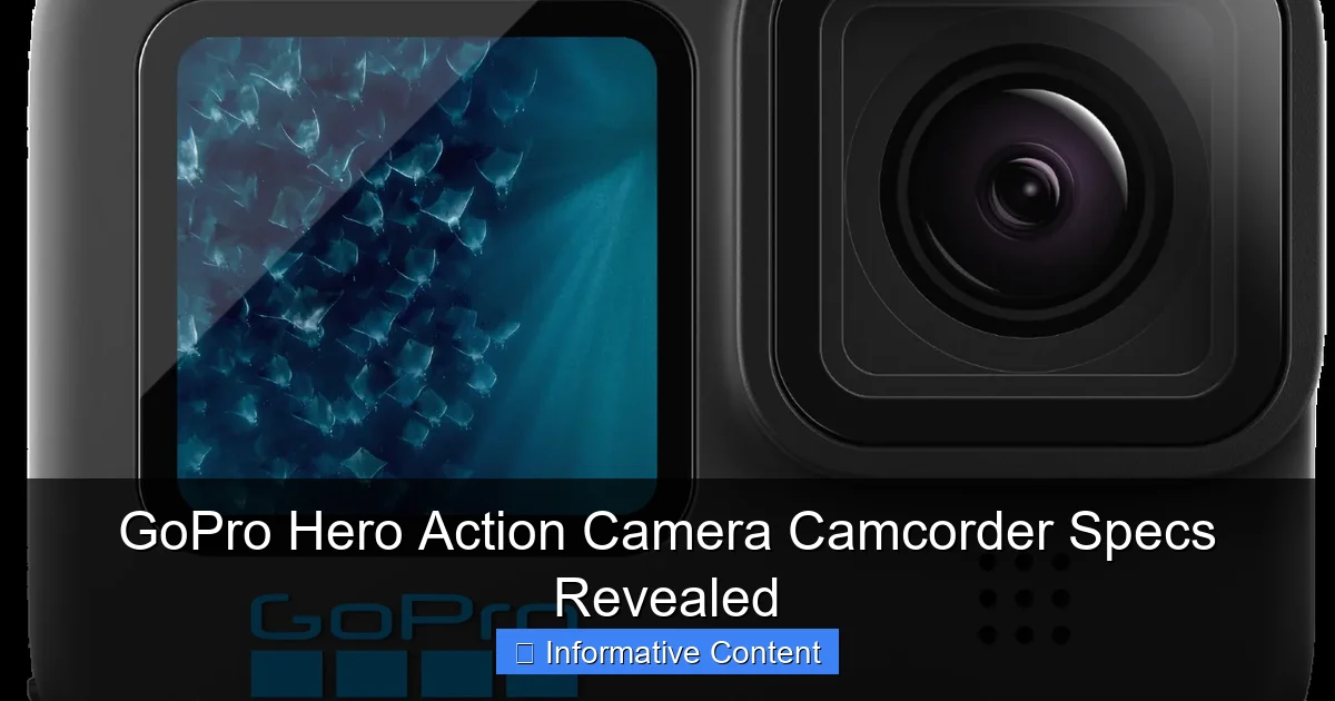 GoPro Hero Action Camera Camcorder Specs Revealed