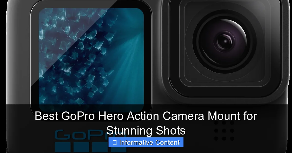 Best GoPro Hero Action Camera Mount for Stunning Shots