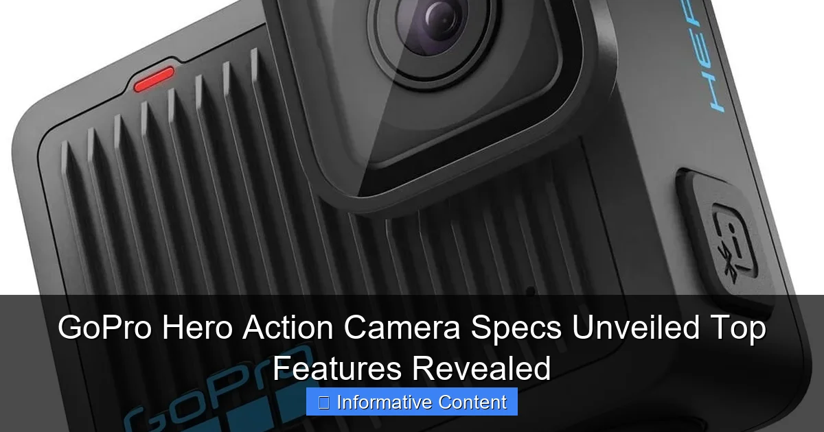 GoPro Hero Action Camera Specs Unveiled Top Features Revealed
