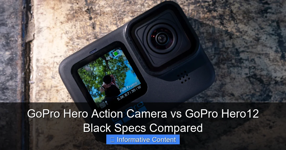 GoPro Hero Action Camera vs GoPro Hero12 Black Specs Compared