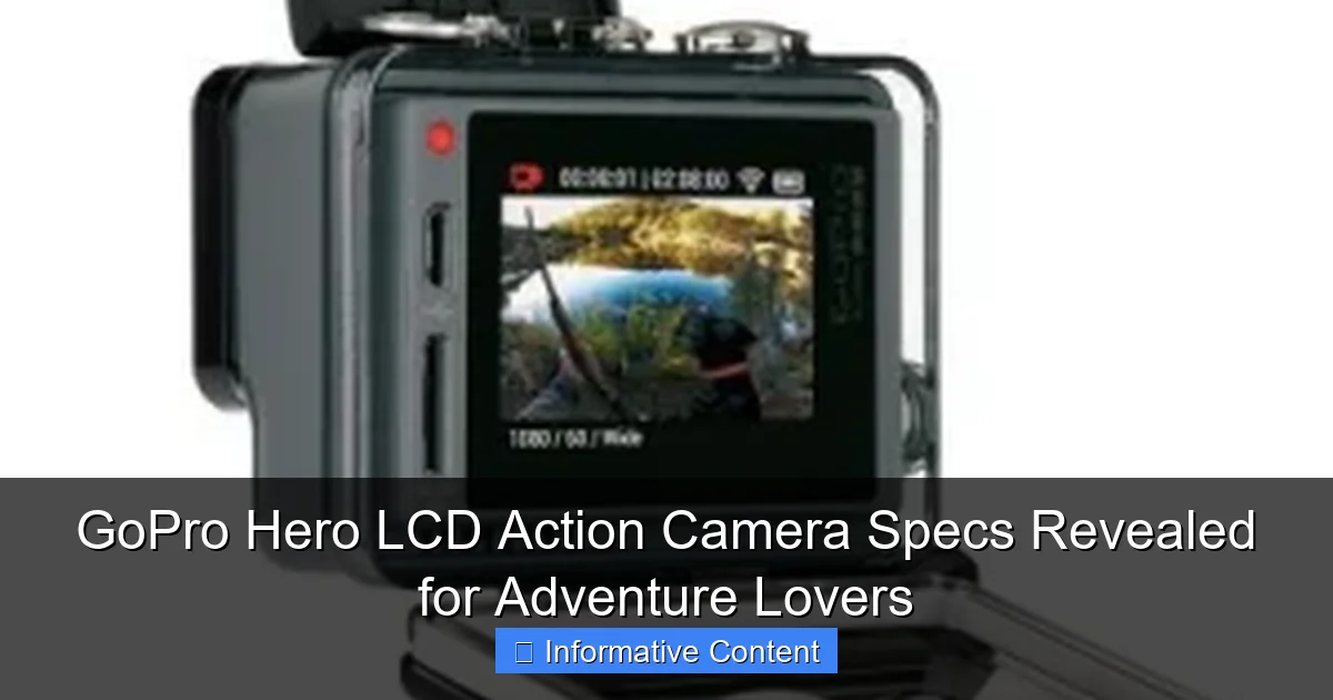 GoPro Hero LCD Action Camera Specs Revealed for Adventure Lovers