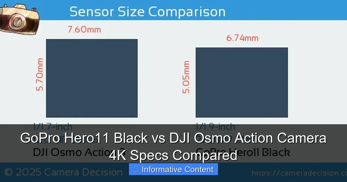 GoPro Hero11 Black vs DJI Osmo Action Camera 4K Specs Compared