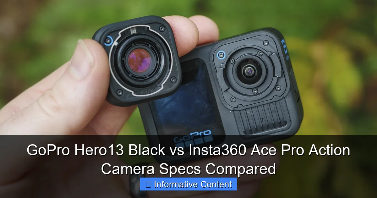 GoPro Hero13 Black vs Insta360 Ace Pro Action Camera Specs Compared