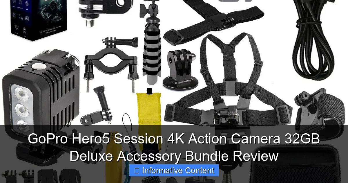 GoPro Hero5 Session 4K Action Camera 32GB Deluxe Accessory Bundle Review