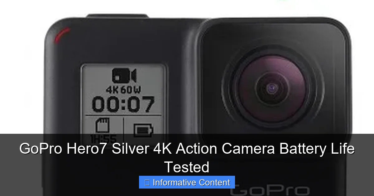 GoPro Hero7 Silver 4K Action Camera Battery Life Tested