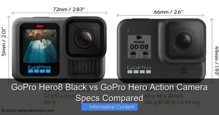 GoPro Hero8 Black vs GoPro Hero Action Camera Specs Compared