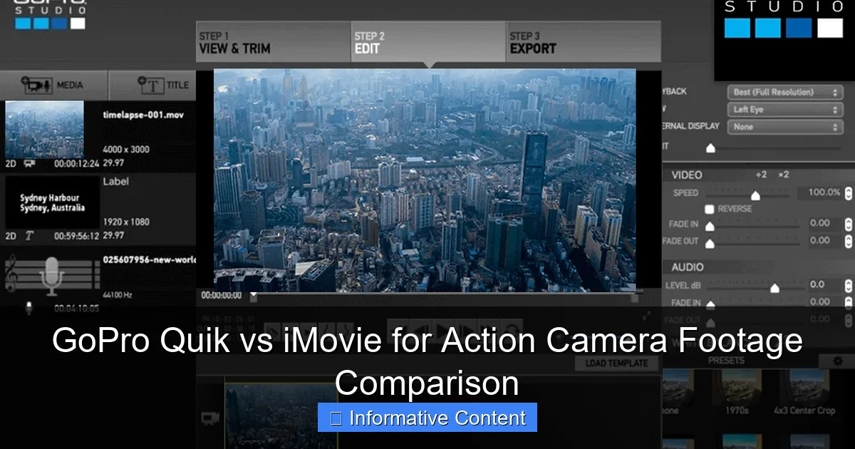 GoPro Quik vs iMovie for Action Camera Footage Comparison