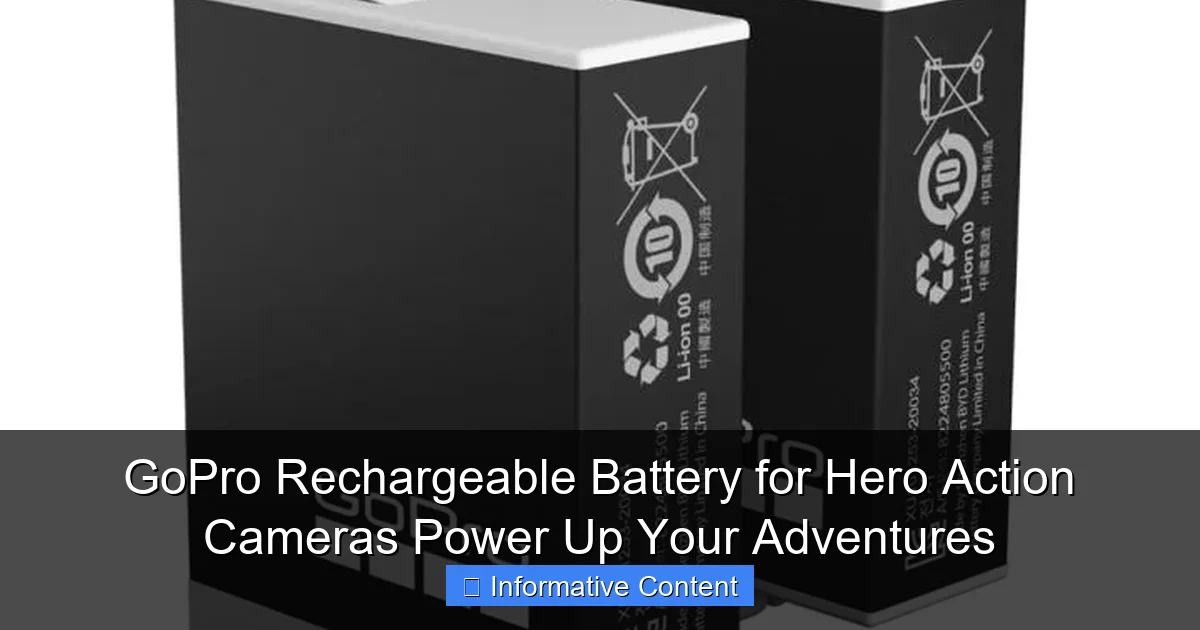 GoPro Rechargeable Battery for Hero Action Cameras Power Up Your Adventures
