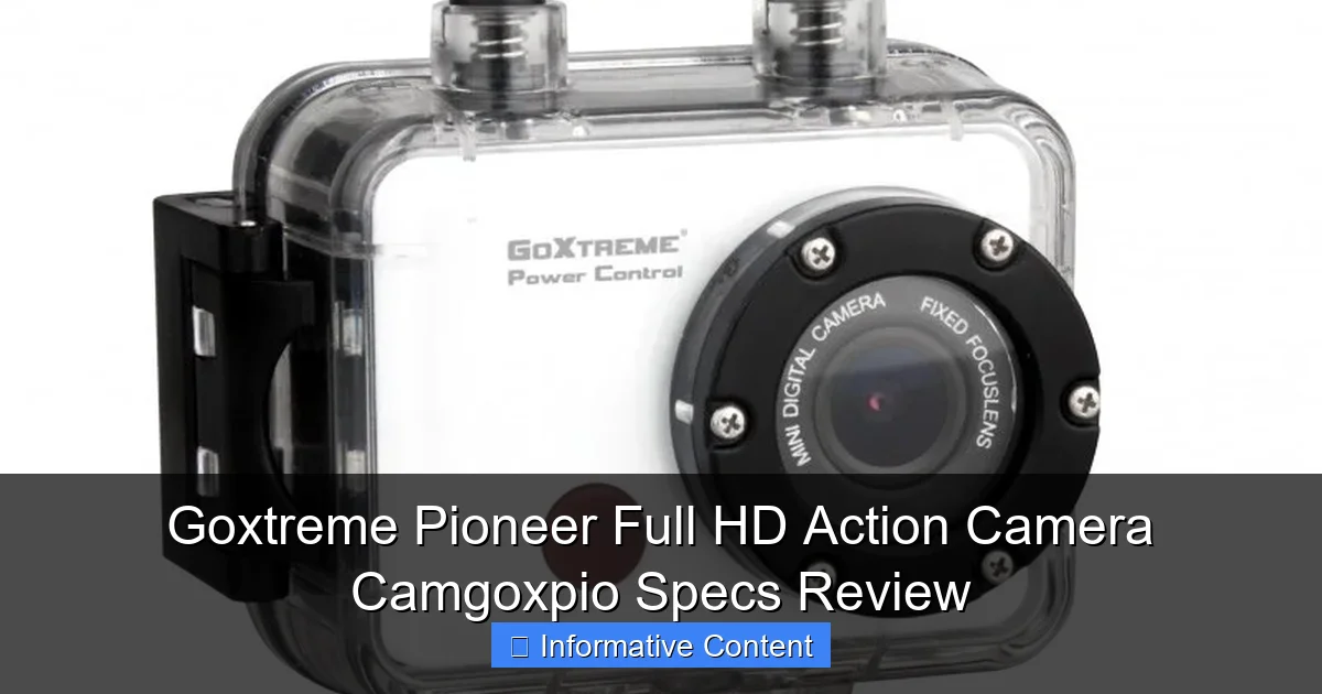 Goxtreme Pioneer Full HD Action Camera Camgoxpio Specs Review