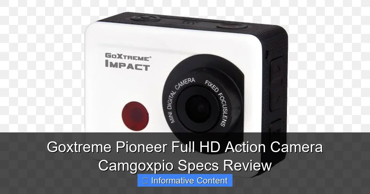 Goxtreme Pioneer Full HD Action Camera Camgoxpio Specs Review