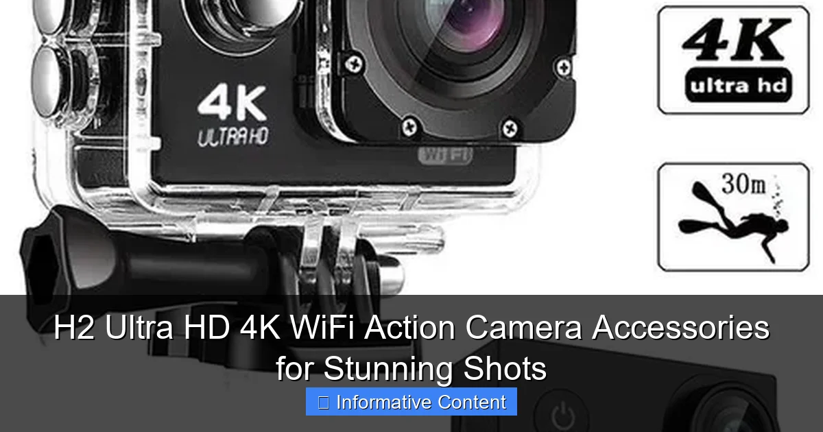 H2 Ultra HD 4K WiFi Action Camera Accessories for Stunning Shots