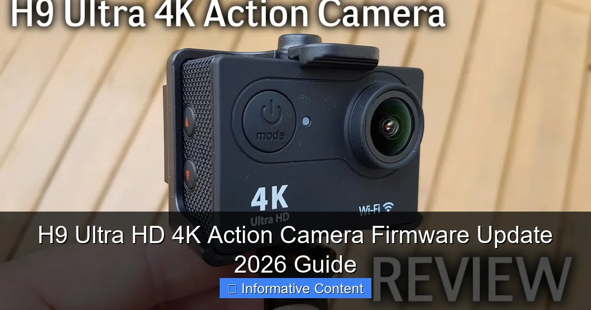 H9 Ultra HD 4K Action Camera Firmware Update 2026 Guide