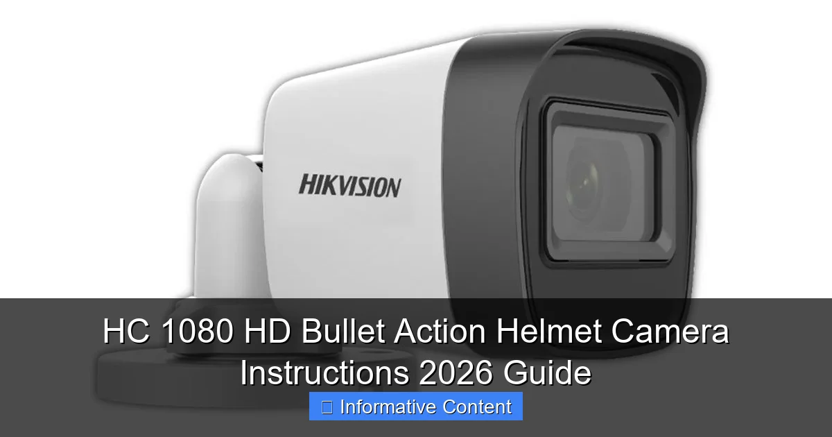 HC 1080 HD Bullet Action Helmet Camera Instructions 2026 Guide