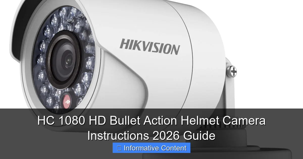 HC 1080 HD Bullet Action Helmet Camera Instructions 2026 Guide