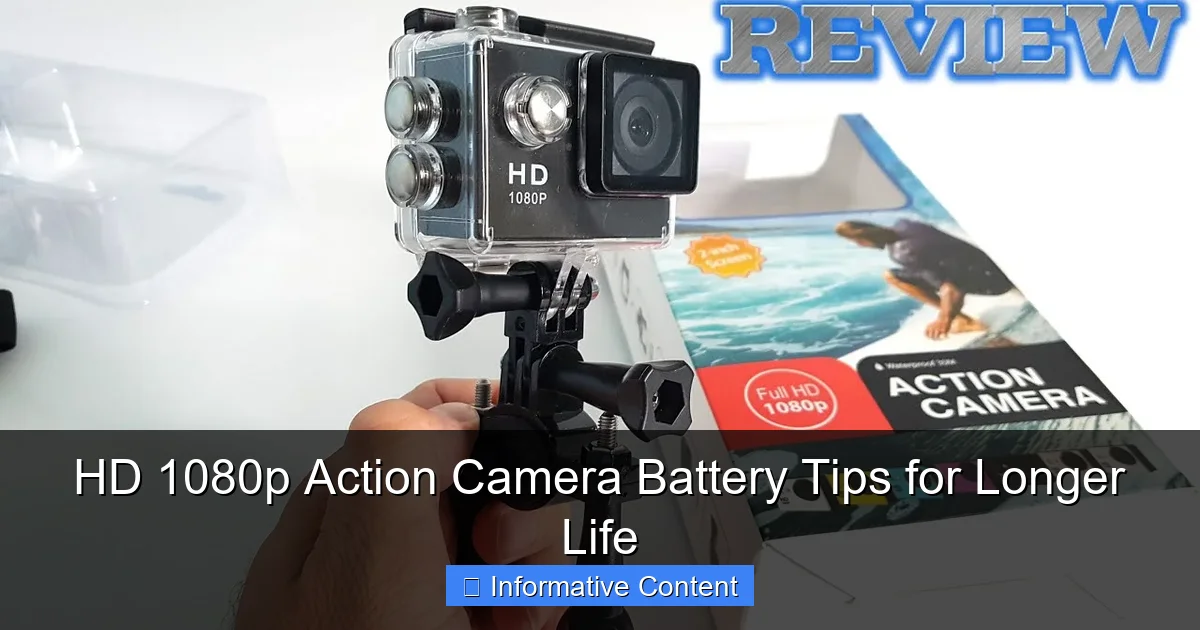 HD 1080p Action Camera Battery Tips for Longer Life