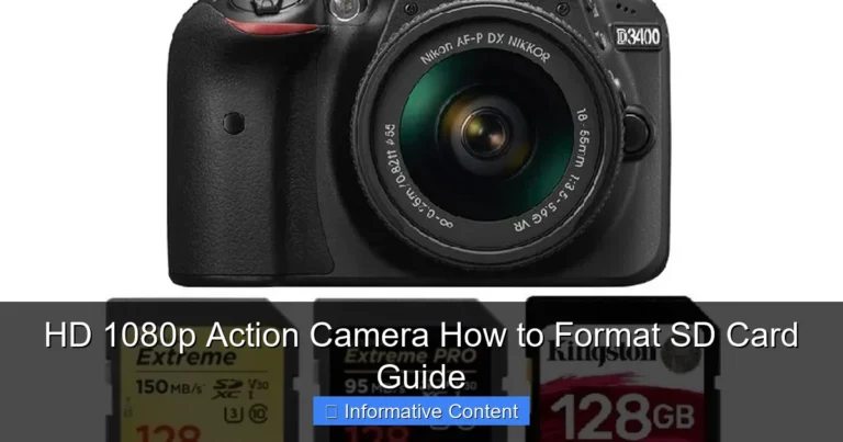 HD 1080p Action Camera How to Format SD Card Guide