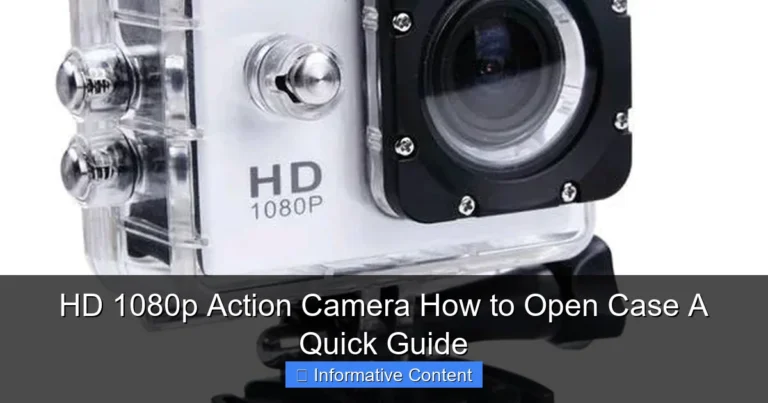 HD 1080p Action Camera How to Open Case A Quick Guide