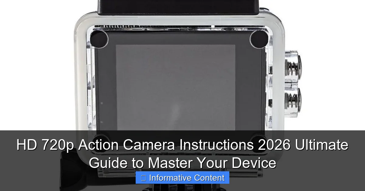 HD 720p Action Camera Instructions 2026 Ultimate Guide to Master Your Device
