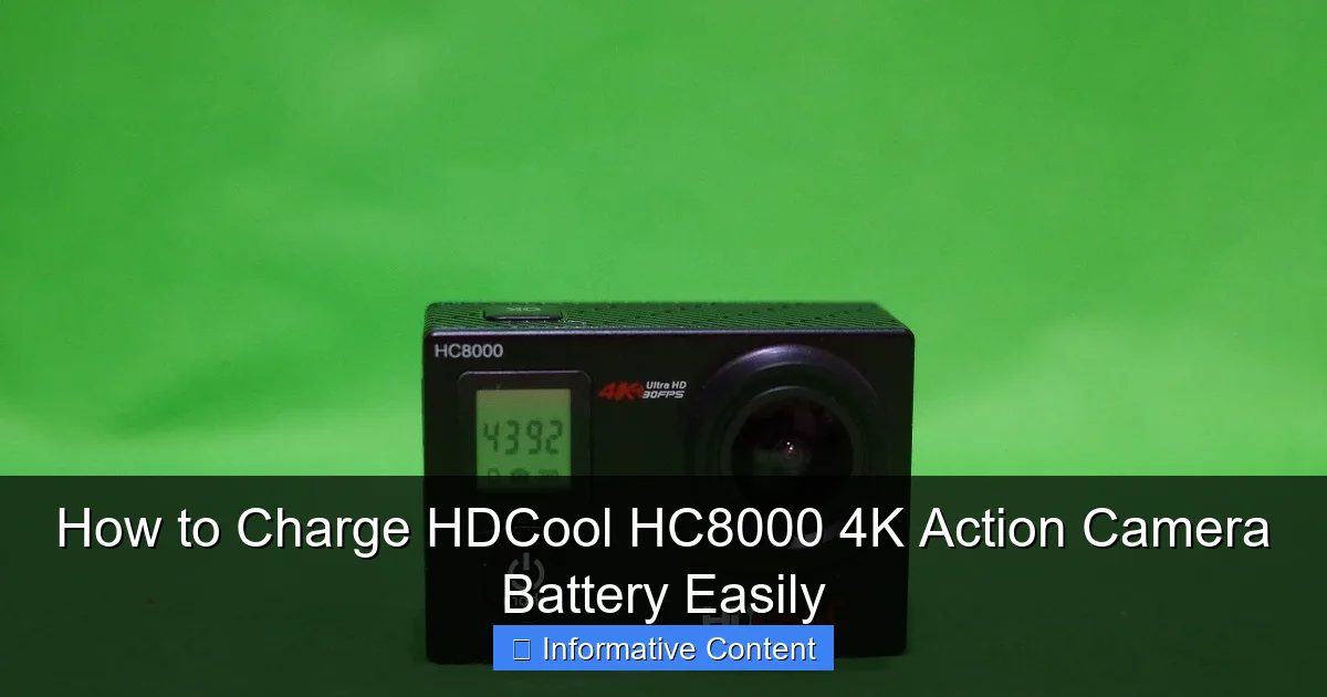 How to Charge HDCool HC8000 4K Action Camera Battery Easily