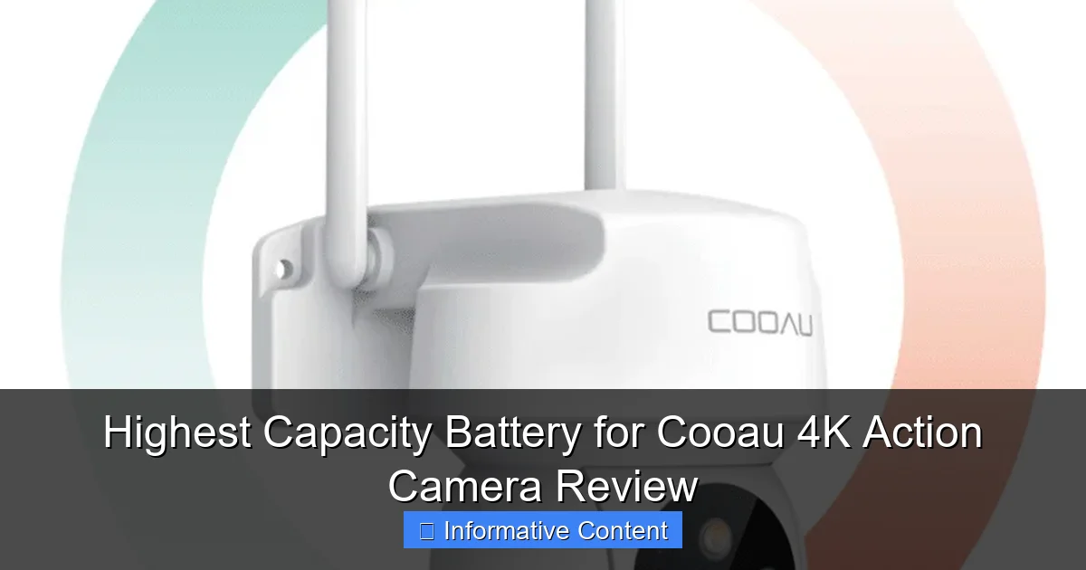 Highest Capacity Battery for Cooau 4K Action Camera Review