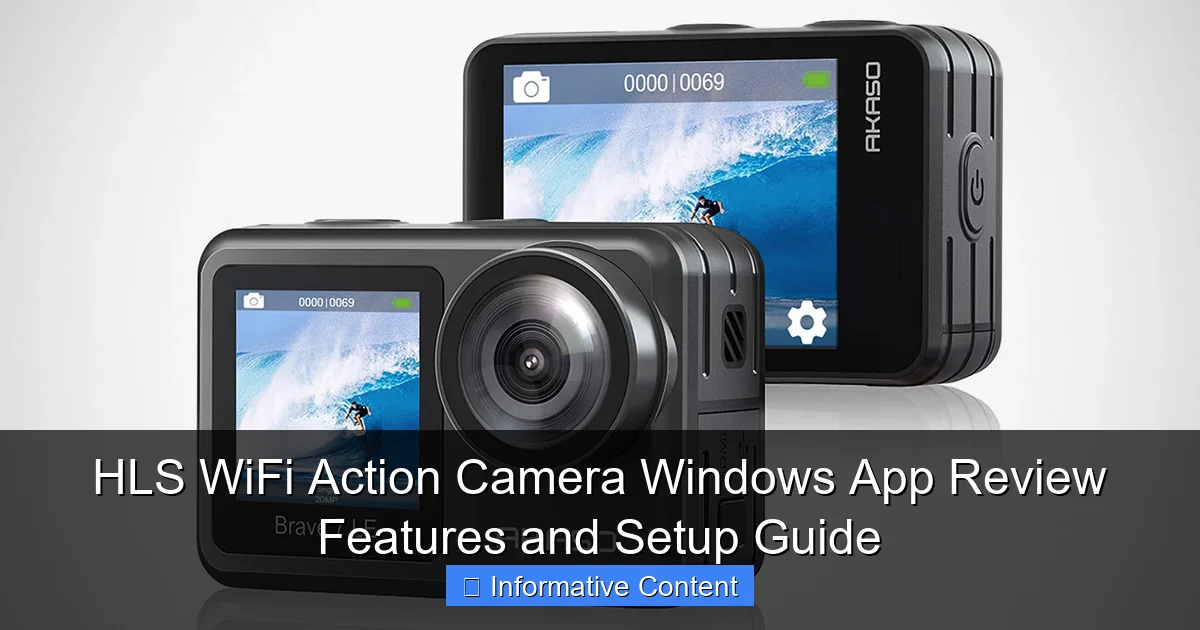 HLS WiFi Action Camera Windows App Review Features and Setup Guide
