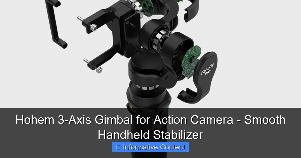 Hohem 3-Axis Gimbal for Action Camera - Smooth Handheld Stabilizer