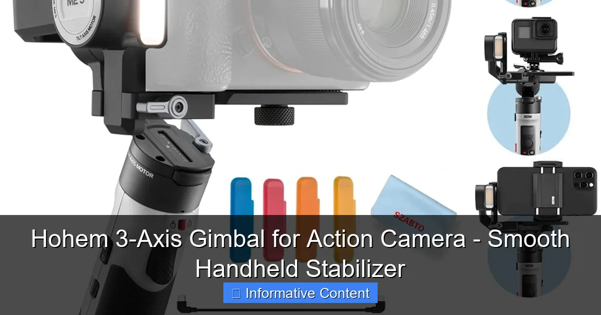 Hohem 3-Axis Gimbal for Action Camera - Smooth Handheld Stabilizer