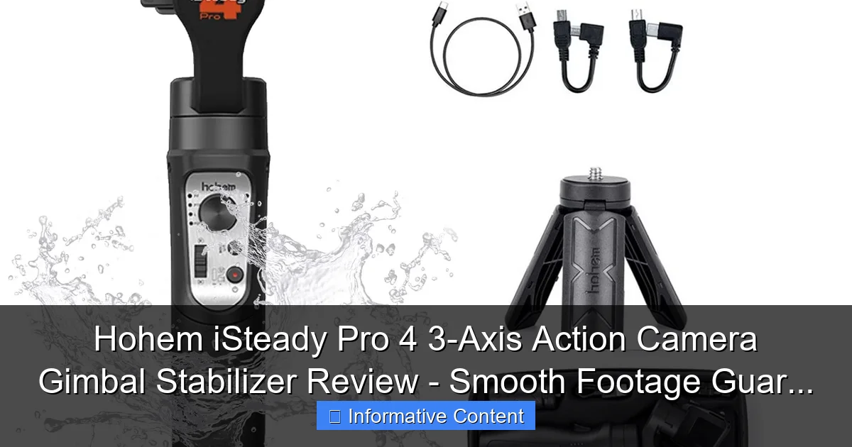Hohem iSteady Pro 4 3-Axis Action Camera Gimbal Stabilizer Review - Smooth Footage Guar...