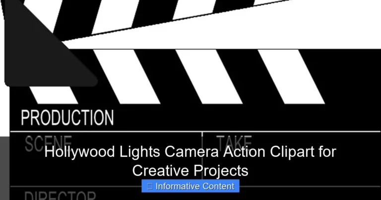 Hollywood Lights Camera Action Clipart for Creative Projects