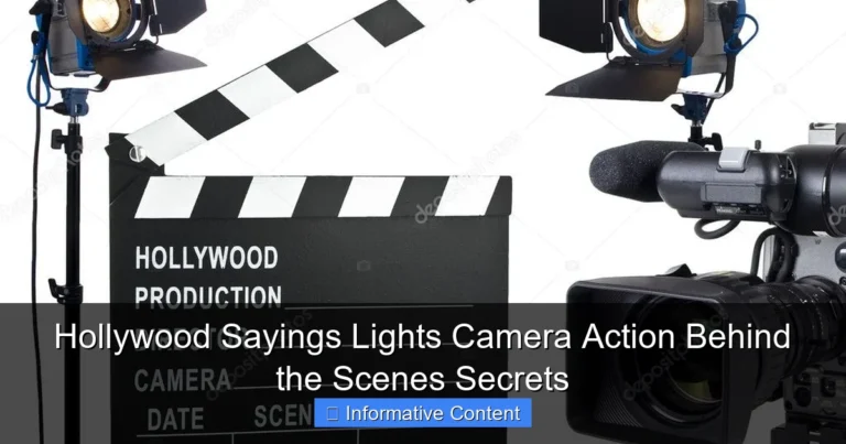 Hollywood Sayings Lights Camera Action Behind the Scenes Secrets