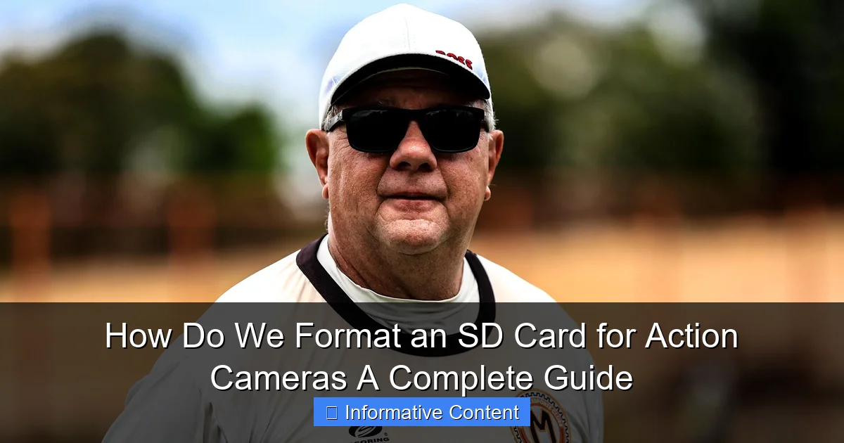 How Do We Format an SD Card for Action Cameras A Complete Guide