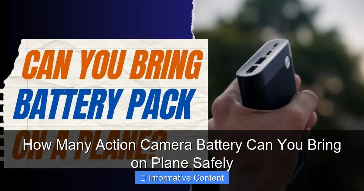 How Many Action Camera Battery Can You Bring on Plane Safely