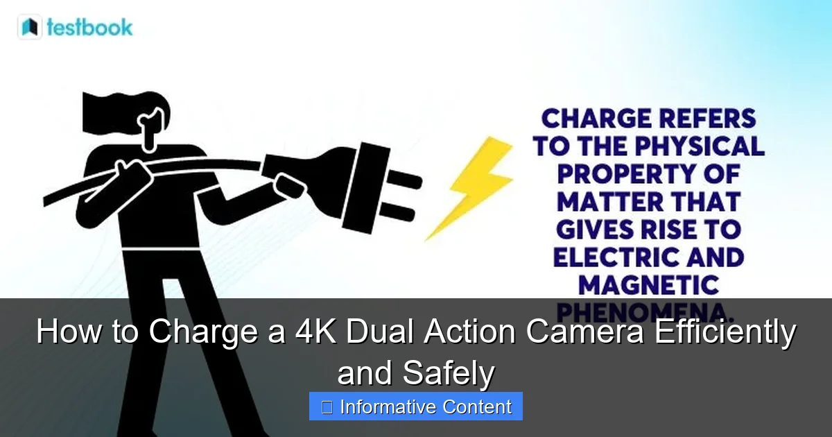 How to Charge a 4K Dual Action Camera Efficiently and Safely