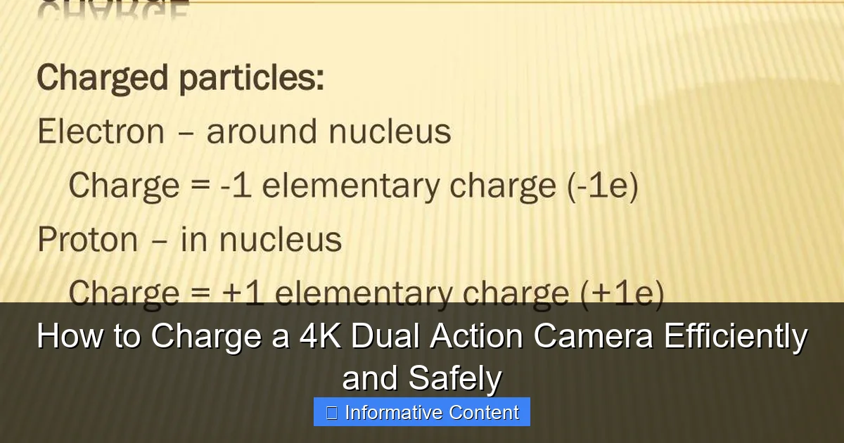 How to Charge a 4K Dual Action Camera Efficiently and Safely
