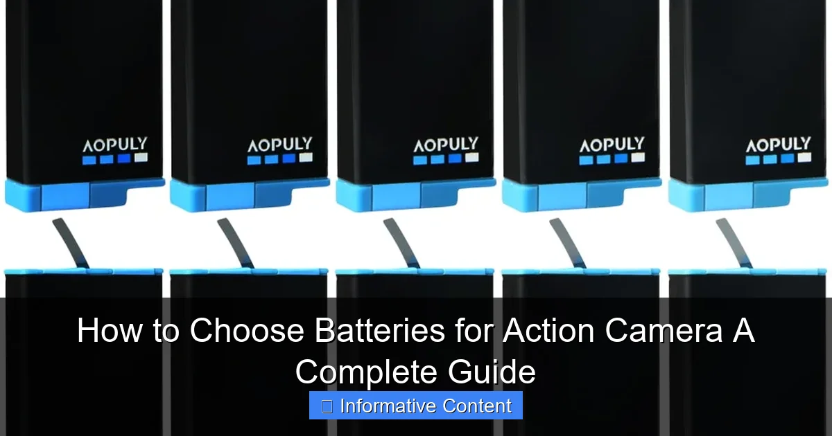 How to Choose Batteries for Action Camera A Complete Guide