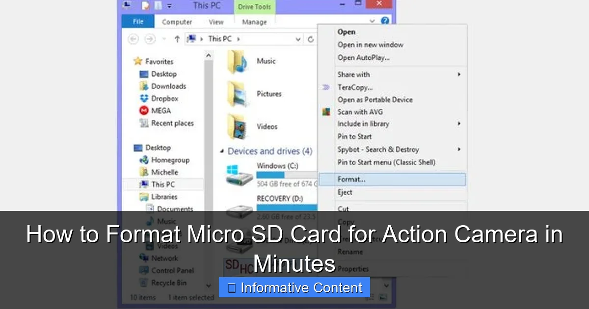 How to Format Micro SD Card for Action Camera in Minutes