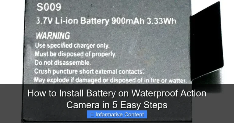 How to Install Battery on Waterproof Action Camera in 5 Easy Steps