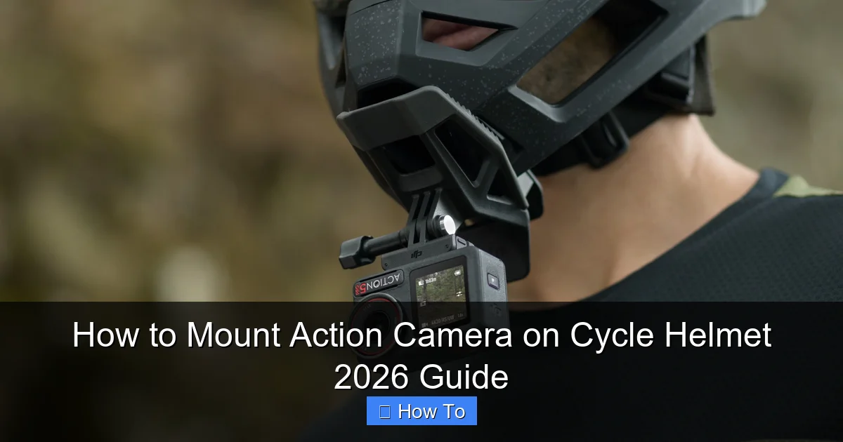 How to Mount Action Camera on Cycle Helmet 2026 Guide