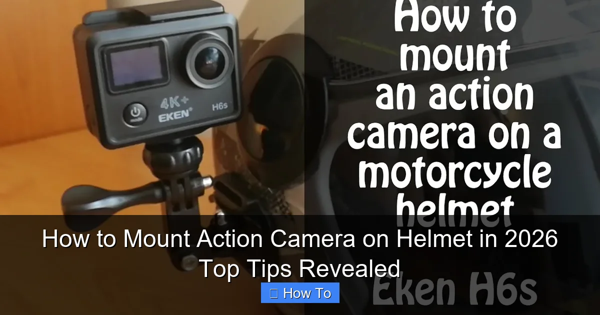 How to Mount Action Camera on Helmet in 2026 Top Tips Revealed