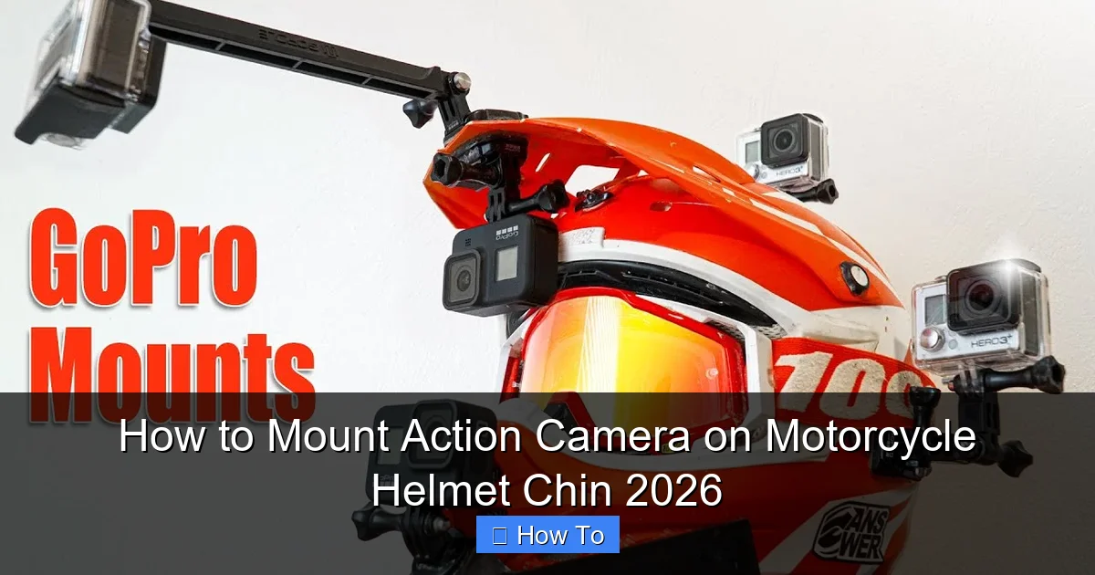 How to Mount Action Camera on Motorcycle Helmet Chin 2026