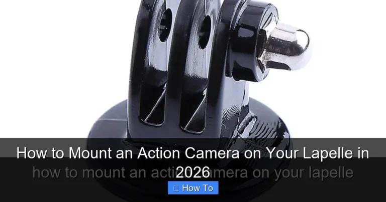 How to Mount an Action Camera on Your Lapelle in 2026
