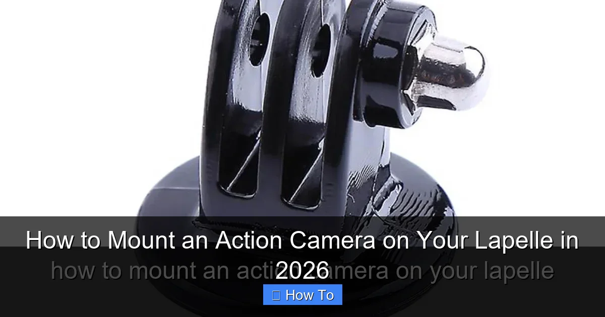 How to Mount an Action Camera on Your Lapelle in 2026