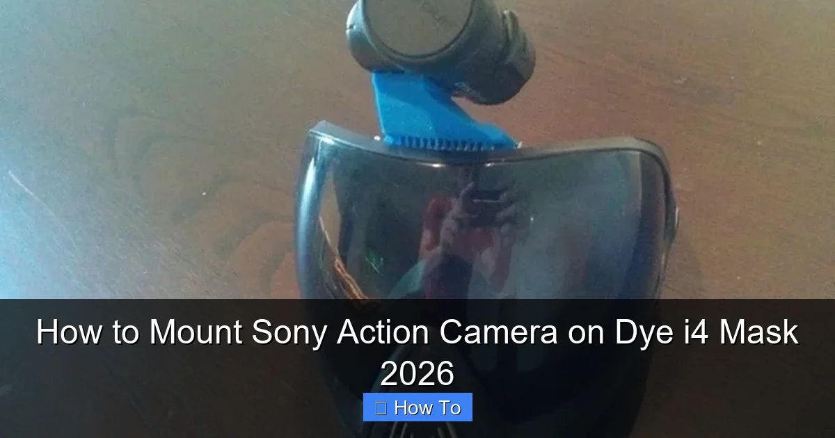 How to Mount Sony Action Camera on Dye i4 Mask 2026