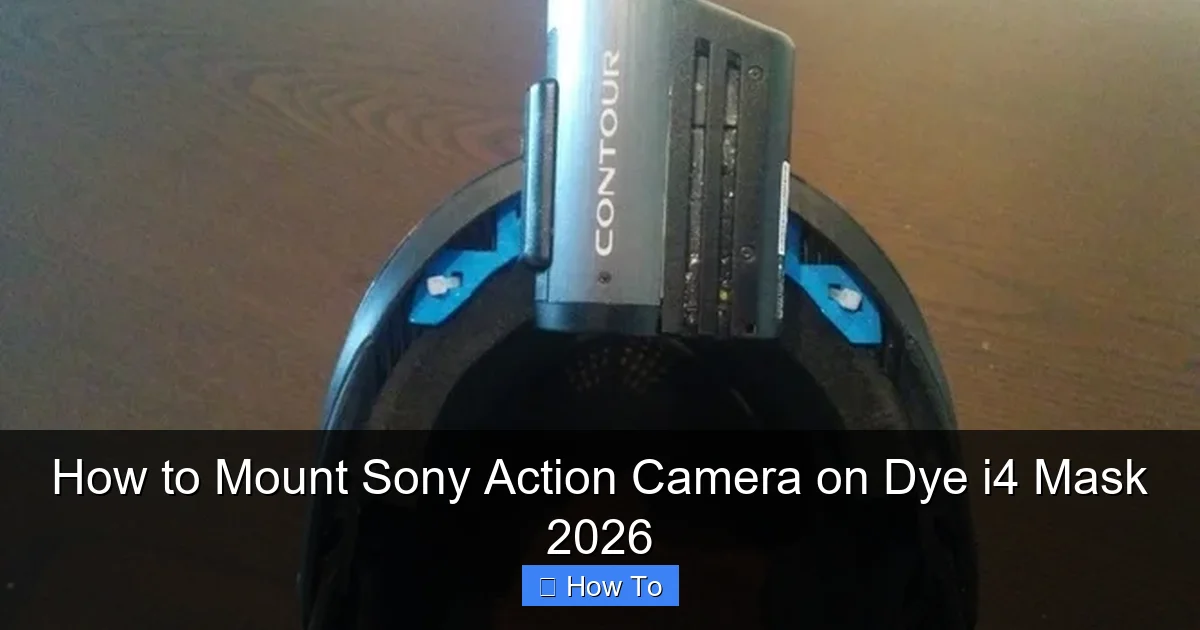 How to Mount Sony Action Camera on Dye i4 Mask 2026