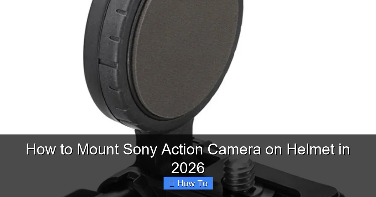 How to Mount Sony Action Camera on Helmet in 2026