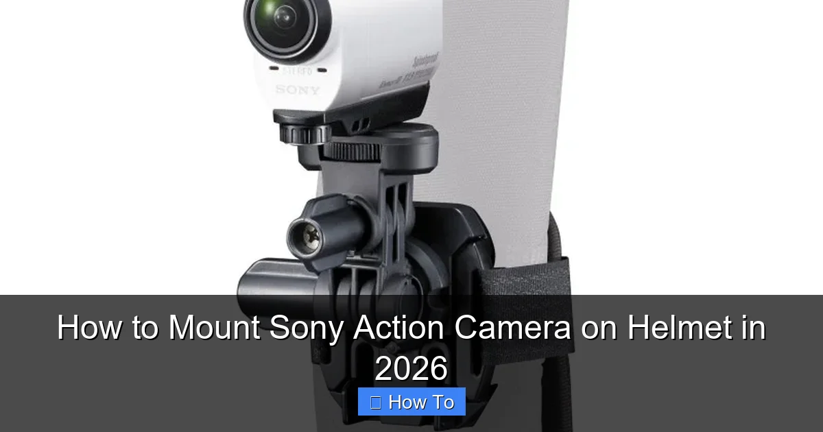 How to Mount Sony Action Camera on Helmet in 2026