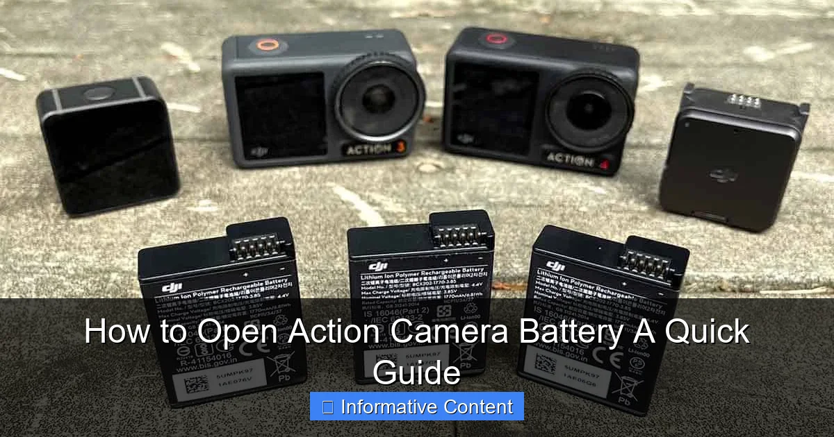 How to Open Action Camera Battery A Quick Guide